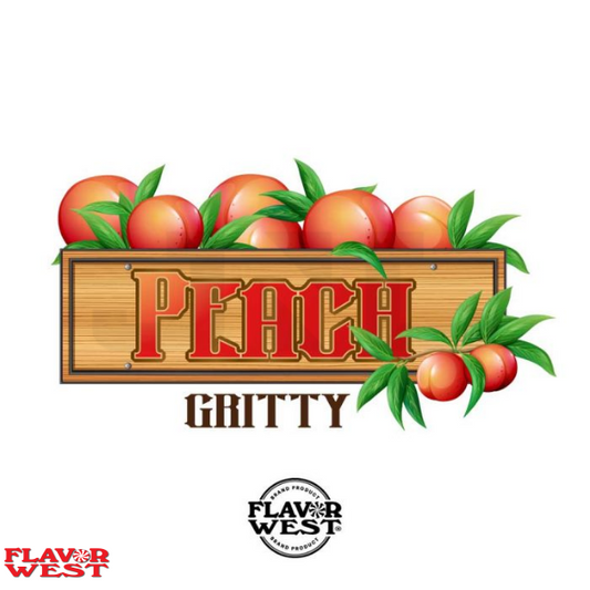 Flavor West Peach Gritty - In Stock